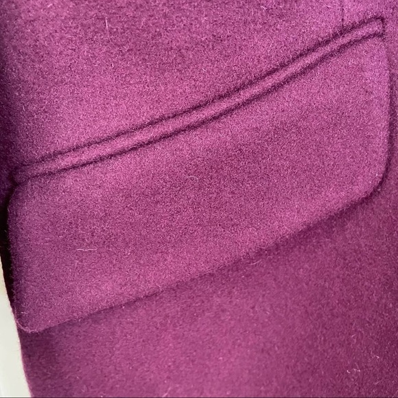 Banana Republic Wool Purple Aubergine Cocoon Coat Jacket Winter XS - Picture 4 of 8